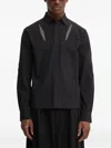 Heliot Emil Cut-out Design Long-sleeve Shirt In Black