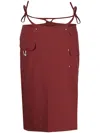 Heliot Emil Cut-out Detailing Midi Skirt In Red