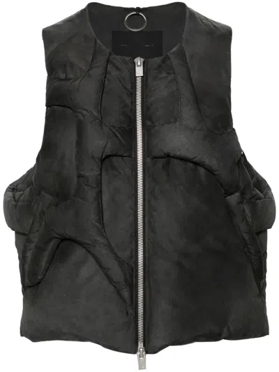 Heliot Emil Diffusion Panelled Down Gilet In Black
