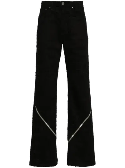 Heliot Emil Distressed-effect Cotton Jeans In Black