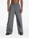 Heliot Emil Elastic-waist Cargo Trousers In Gray