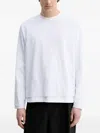 Heliot Emil Embossed Floral Long-sleeved T-shirt In White