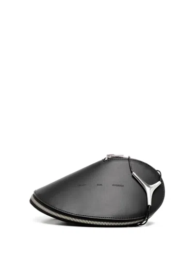 Heliot Emil Zipped Leather Messenger Bag In Black