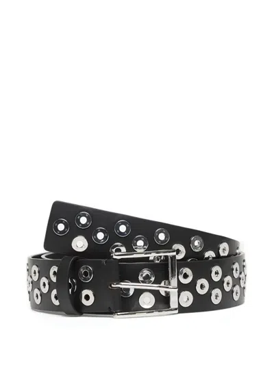 Heliot Emil Eyelet Thyra Belt In Black