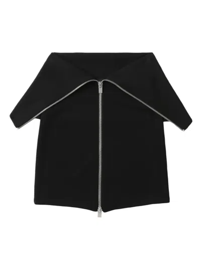 Heliot Emil Folded-edge Mini Skirt In 黑色