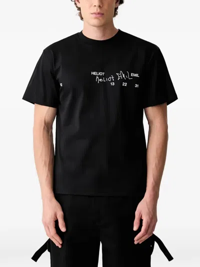 Heliot Emil Fulgens Logo-print Short-sleeve T-shirt In Black