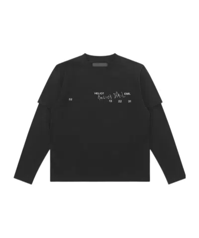 Heliot Emil Fulgens Long Sleeve T-shirt In Black