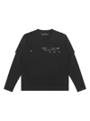 Heliot Emil Graphic-print Cotton Double-layer T-shirt In Black