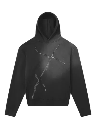 Heliot Emil Graphic-print Hoodie In Black