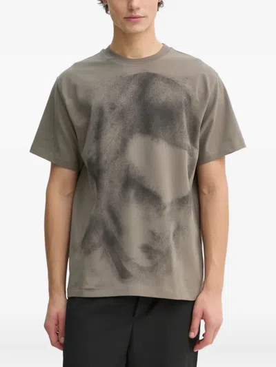 Heliot Emil Graphic-print T-shirt In Gray