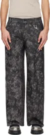 Heliot Emil Patterned Trousers In Gray