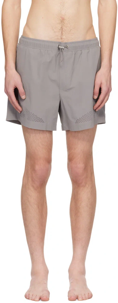 Heliot Emil Gray Intine Shorts In Light Grey
