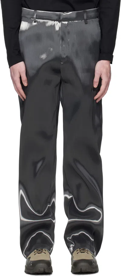 Heliot Emil Liquid Metal Belt Loop Casual Pants In Gray