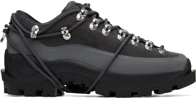 Heliot Emil Gray Low Hiking Boots In Black