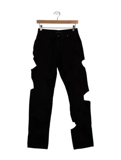 Pre-owned Heliot Emil High-rise Straight Leg Jeans In Black