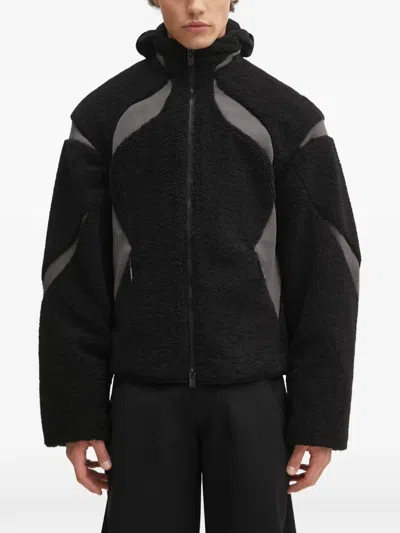 Heliot Emil Hooded Panelled Jacket In Black