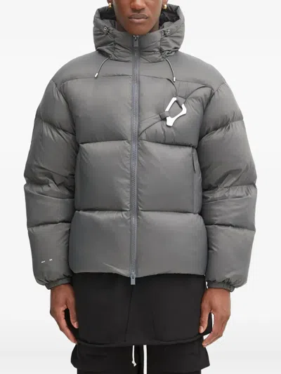 Heliot Emil Hooded Zip Jacket In Gray