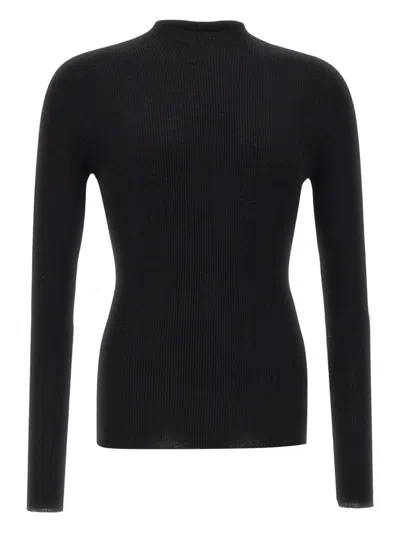 Heliot Emil Isotropy Ribbed Sweater In Black