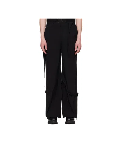 Heliot Emil Lavic Tie-fastening Trousers In Black