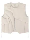 Heliot Emil Layered Padded Gilet In Neutral