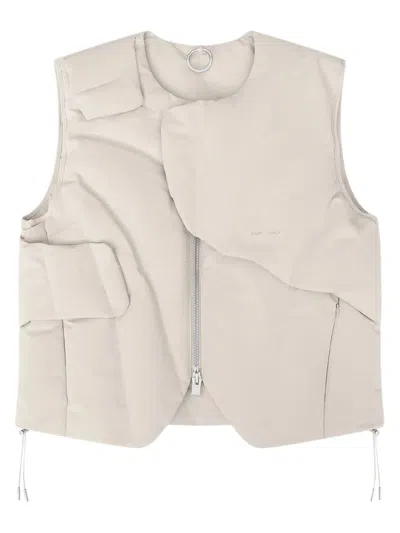 Heliot Emil Layered Padded Gilet In Neutral