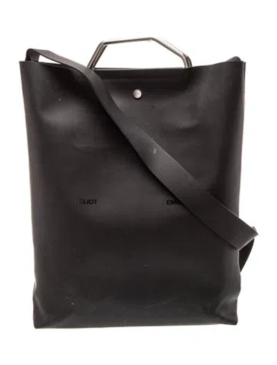 Pre-owned Heliot Emil Leather Bucket Bag In Black