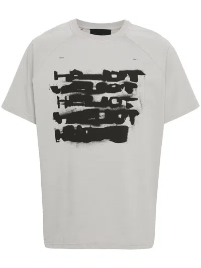 Heliot Emil Logo-print Cotton T-shirt In 灰色