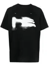 Heliot Emil Spray-paint Effect T-shirt In Black