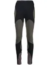 Heliot Emil Logo-print Two-tone Leggings In Black