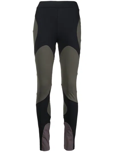 Heliot Emil Logo-print Two-tone Leggings In Black