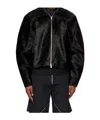 Heliot Emil Long-sleeved Leather Jacket In Black