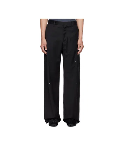 HELIOT EMIL METAL-DETAILING LOOSE-FIT TROUSERS