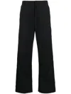 Heliot Emil Mid-rise Stud-detailing Trousers In Black