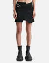 Heliot Emil Black Asymetric Mini Skirt In Black