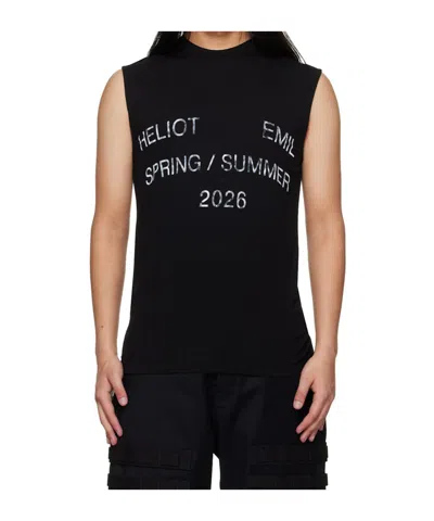 Heliot Emil Overo Crew Neck Vest In Black