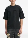 Heliot Emil Panelled-design Short-sleeve T-shirt In Black