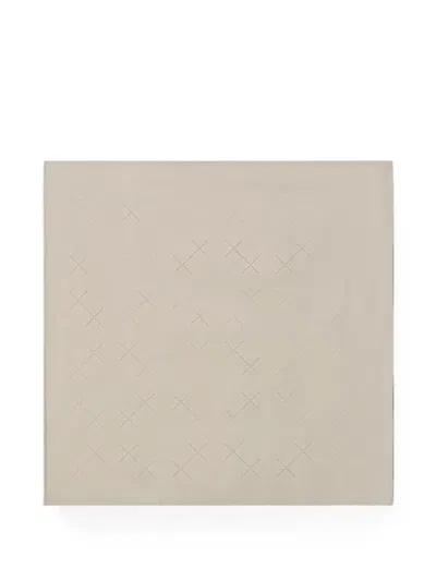 Heliot Emil Perforated-detail Scarf In Brown
