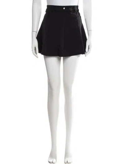 Pre-owned Heliot Emil Pleated Accents Mini Skirt In Black