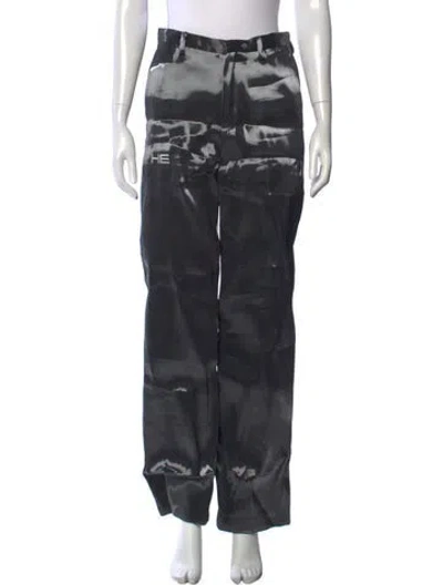 Pre-owned Heliot Emil Printed Wide Leg Pants In Neutrals