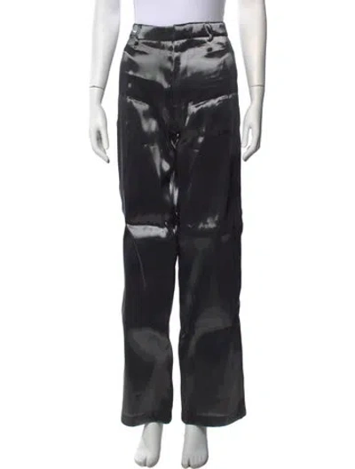 Pre-owned Heliot Emil Printed Wide Leg Pants In Neutrals