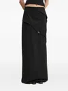 Heliot Emil Rear-slit Maxi Skirt In Black