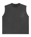 Heliot Emil Graphic-print Cotton Top In Gray