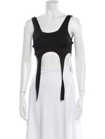 Pre-owned Heliot Emil Scoop Neck Sleeveless Crop Top In White
