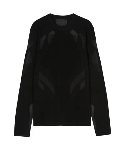 Heliot Emil Semi-sheer Panels Jumper In Black