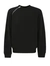 Heliot Emil Sequence Zip-detail Cotton Sweatshirt In Black