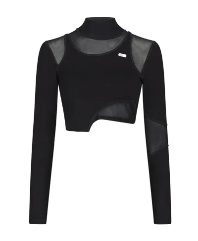 Heliot Emil Black Layered Long Sleeve T-shirt