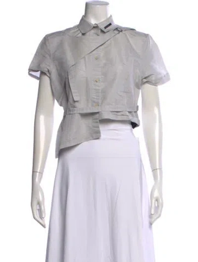 Pre-owned Heliot Emil Short Sleeve Top In White
