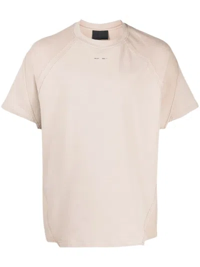 Heliot Emil Short-sleeved Cotton T-shirt In Neutrals