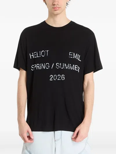 Heliot Emil Short-sleeve T-shirt In Black