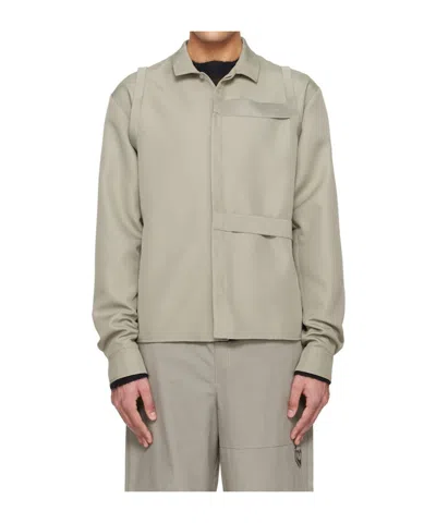 Heliot Emil Sinew Collared Shirt In Green